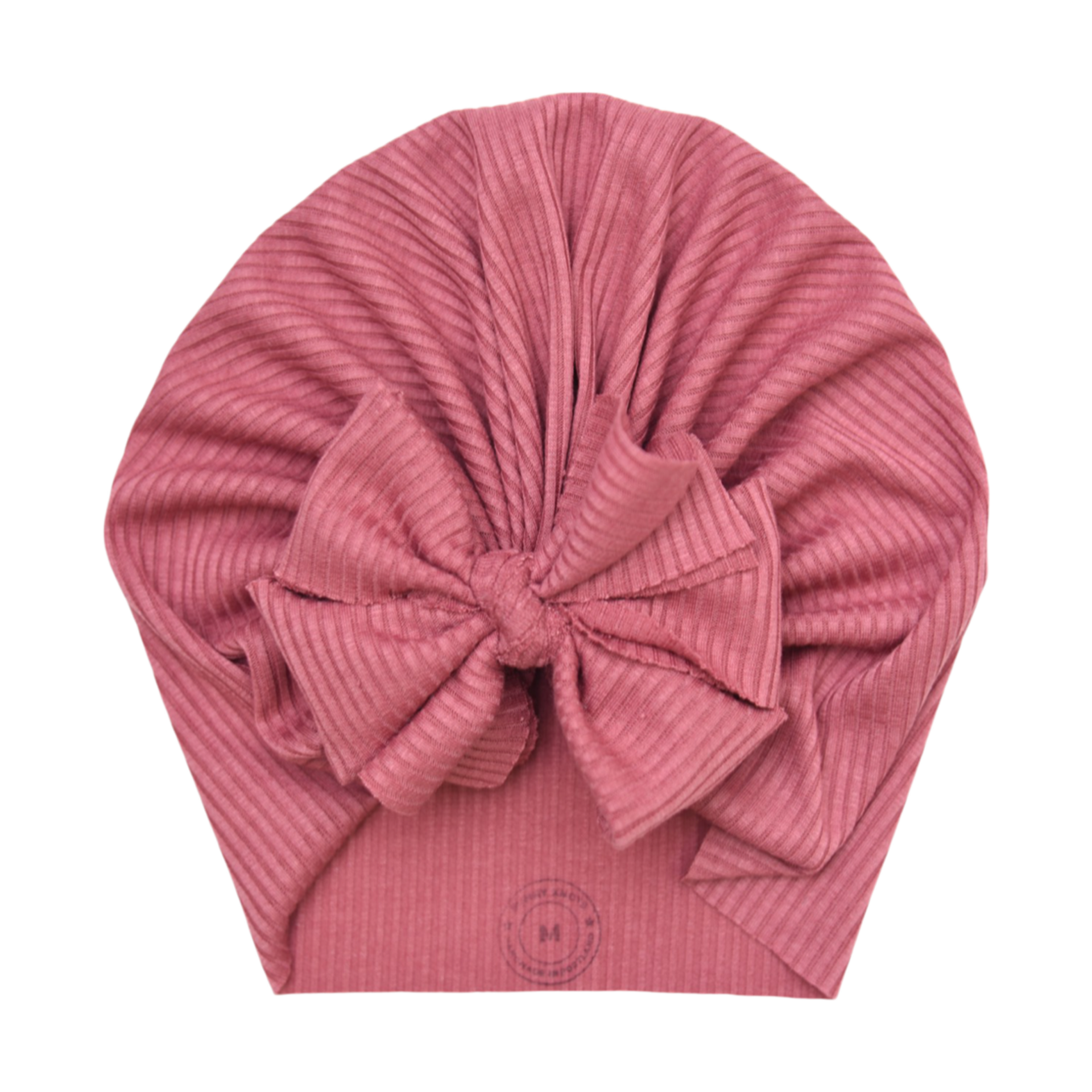 Bunny Knots Headwrap - Mauve, Newborn.