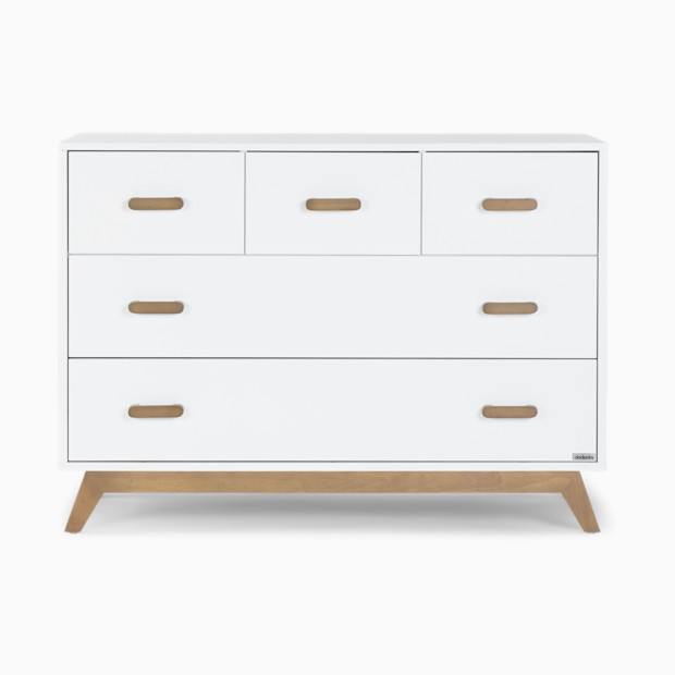 dadada Soho 5-Drawer Dresser - White/Walnut.