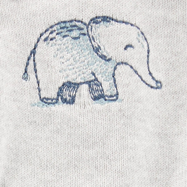 Carter's 2-Piece Elephant Sweater & Footed Pant Set - Elephant Grey, Nb.
