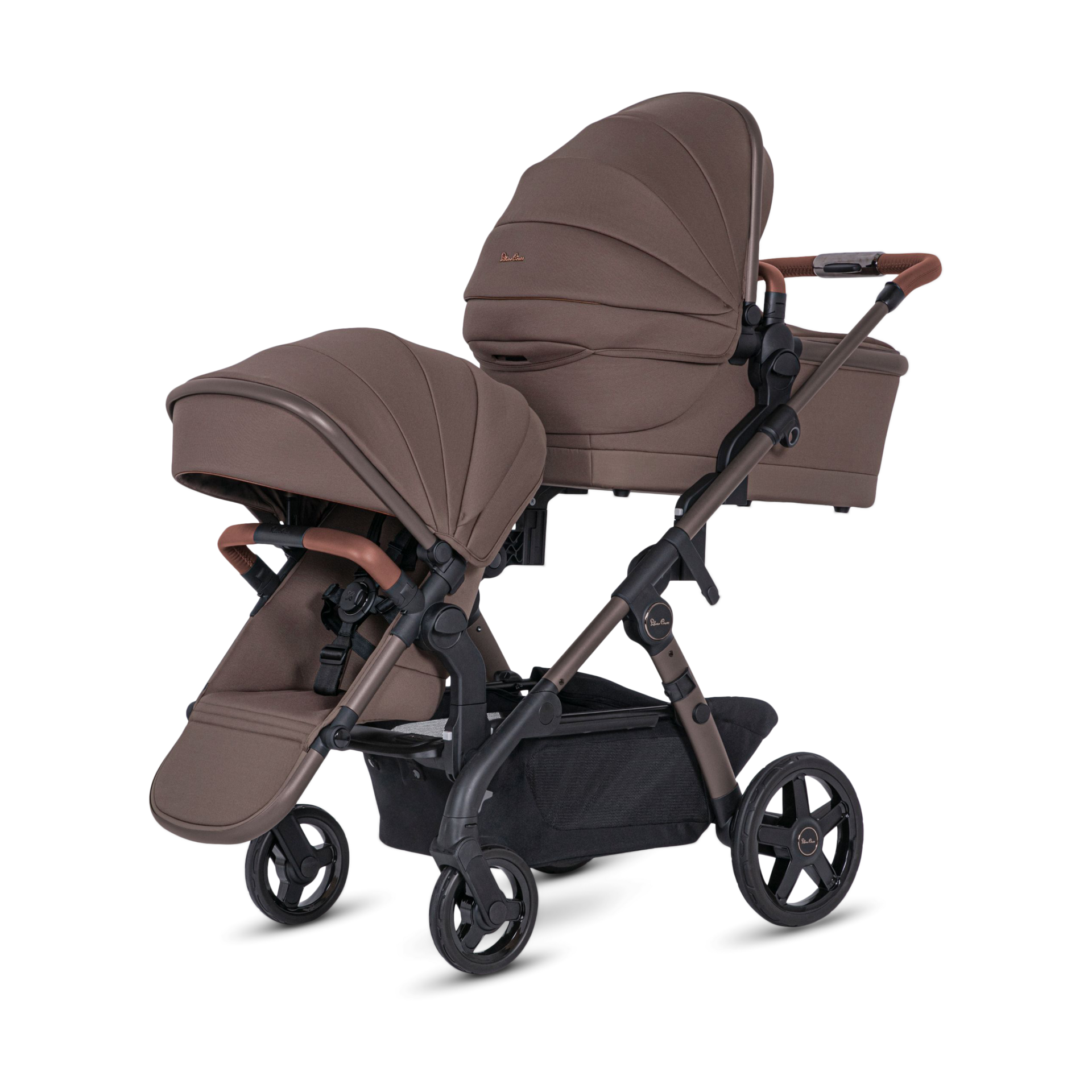 Silver Cross Wave 3 Single to Double Stroller - Caramel.