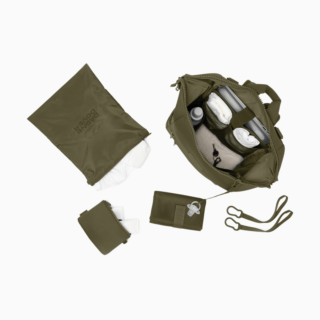 Dagne Dover Indi Diaper Bag Backpack - Dark Moss, Medium.