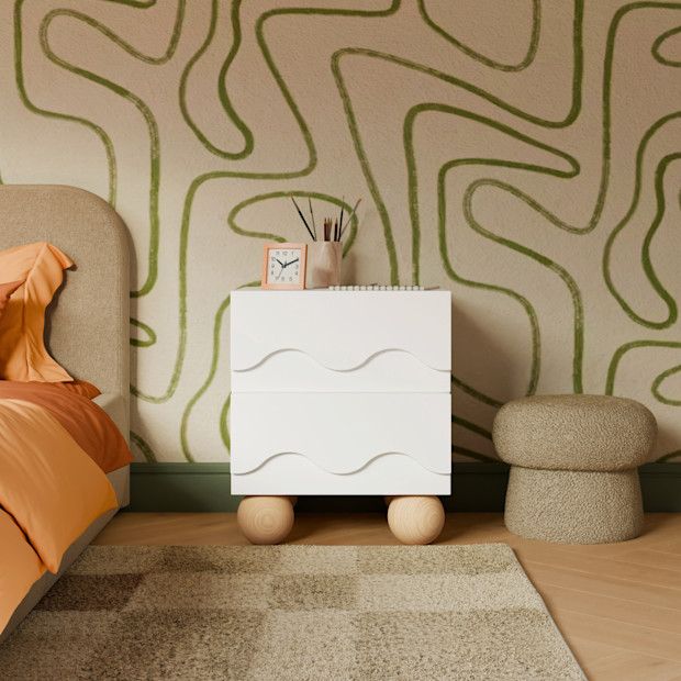 babyletto Lido Wave Assembled Nightstand.