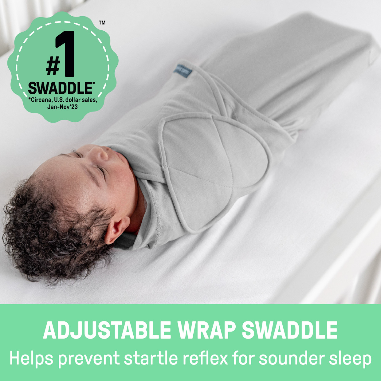 Ingenuity SwaddleMe Monogram Collection Swaddle (3-Pack) - Safari, 0-3 M.