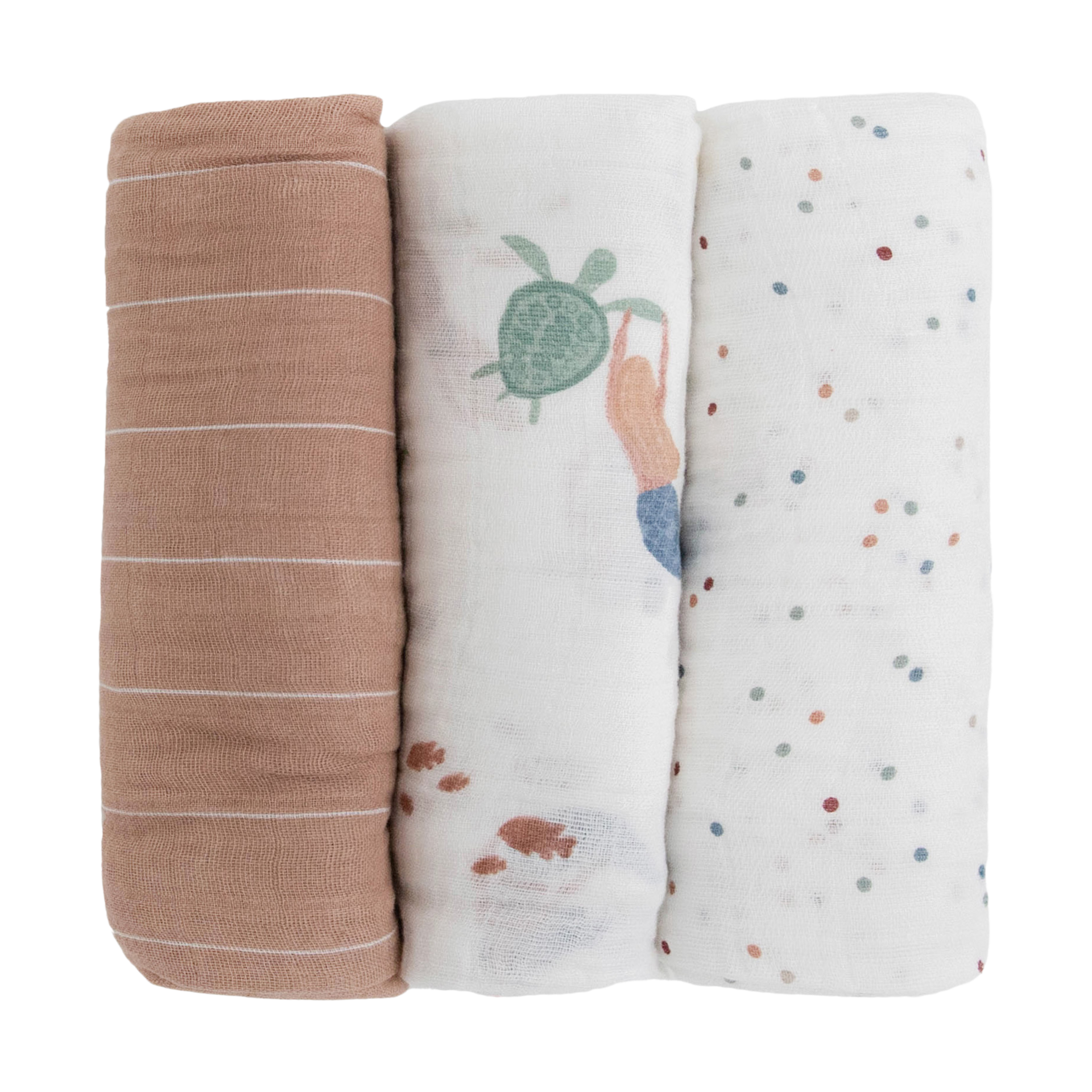 Little Unicorn Cotton Muslin Swaddle Blanket 3 Pack Mermaids