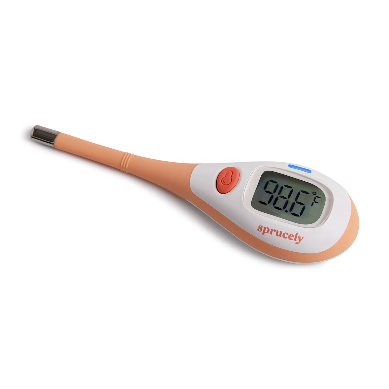 Sprucely 3 in 1 Digital Thermometer - Cantaloupe/White.