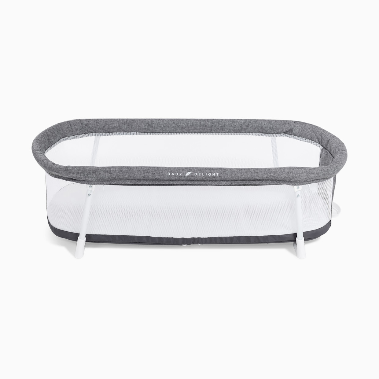 Baby Delight Snuggle Nest Portable Bassinet - Charcoal Tweed.