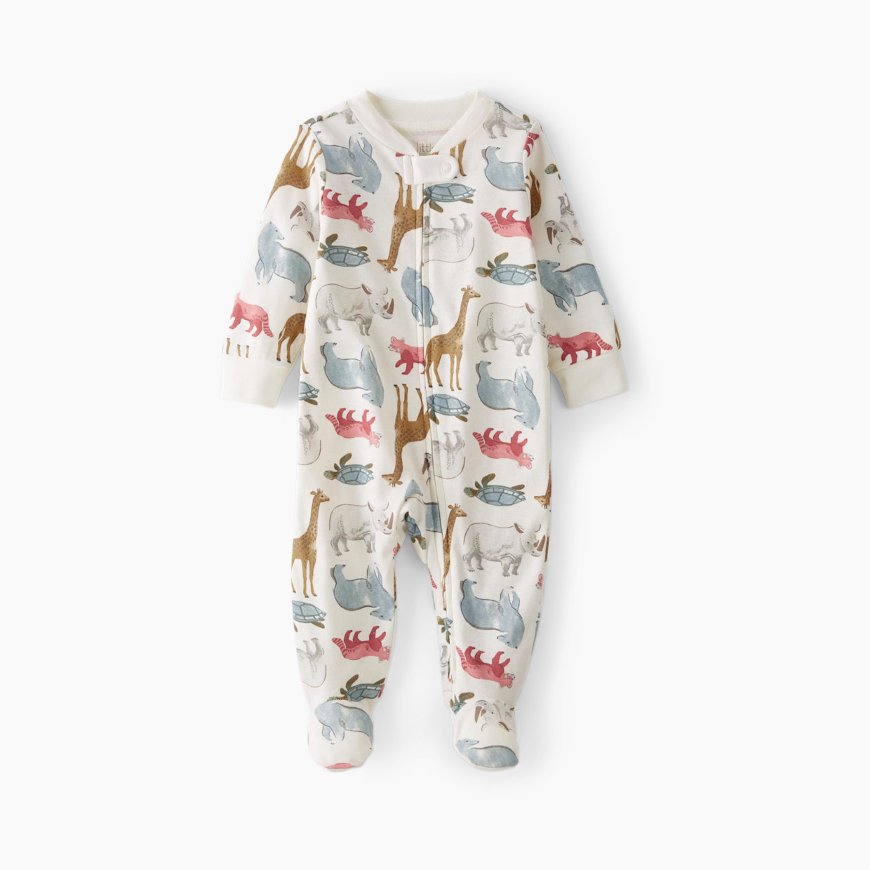 Carter's Little Planet Organic Cotton Sleep & Play Pajamas - Wildlife Print, 0-3 M.
