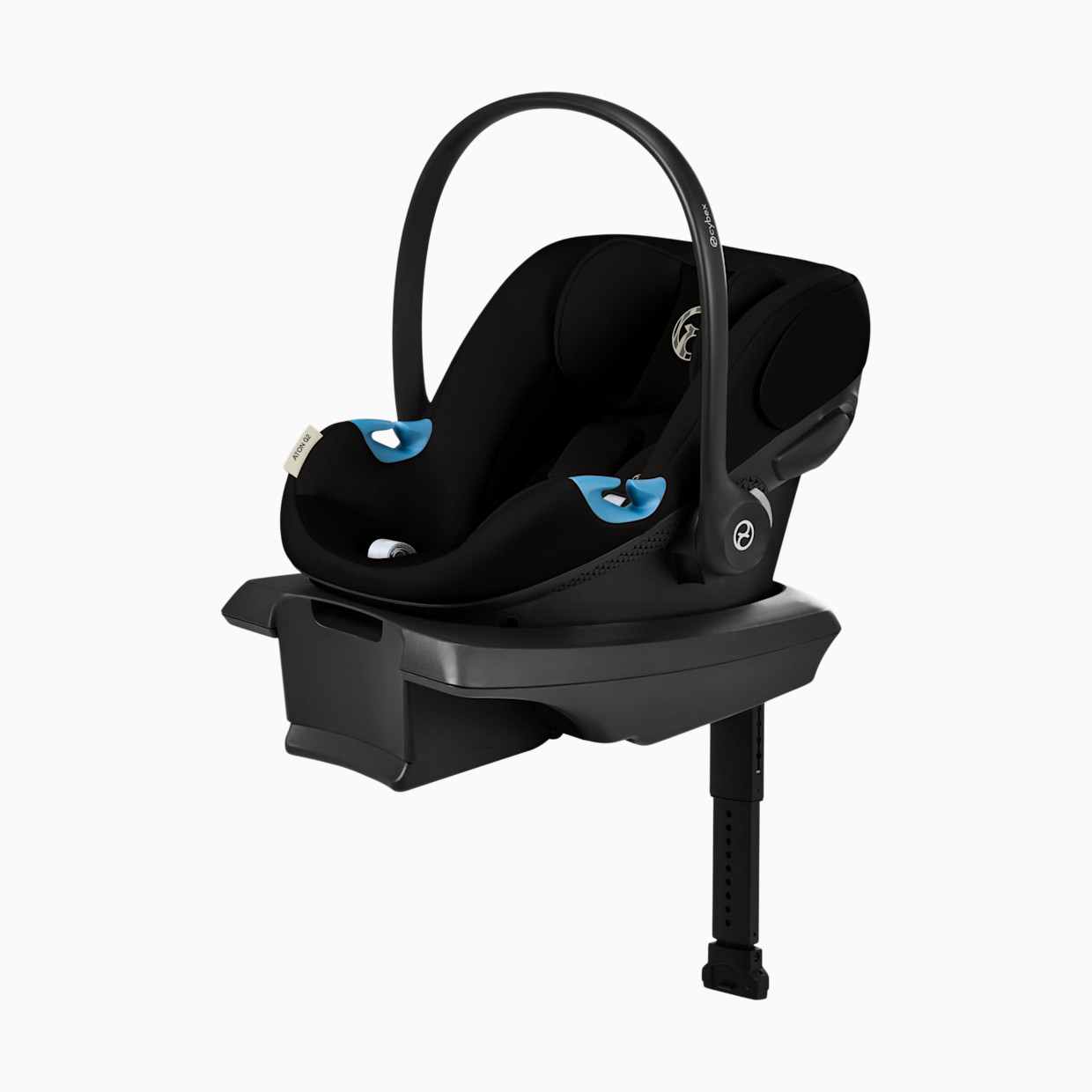 Cybex Aton G2 Infant Car Seat with Load Leg Base - Moon Black.