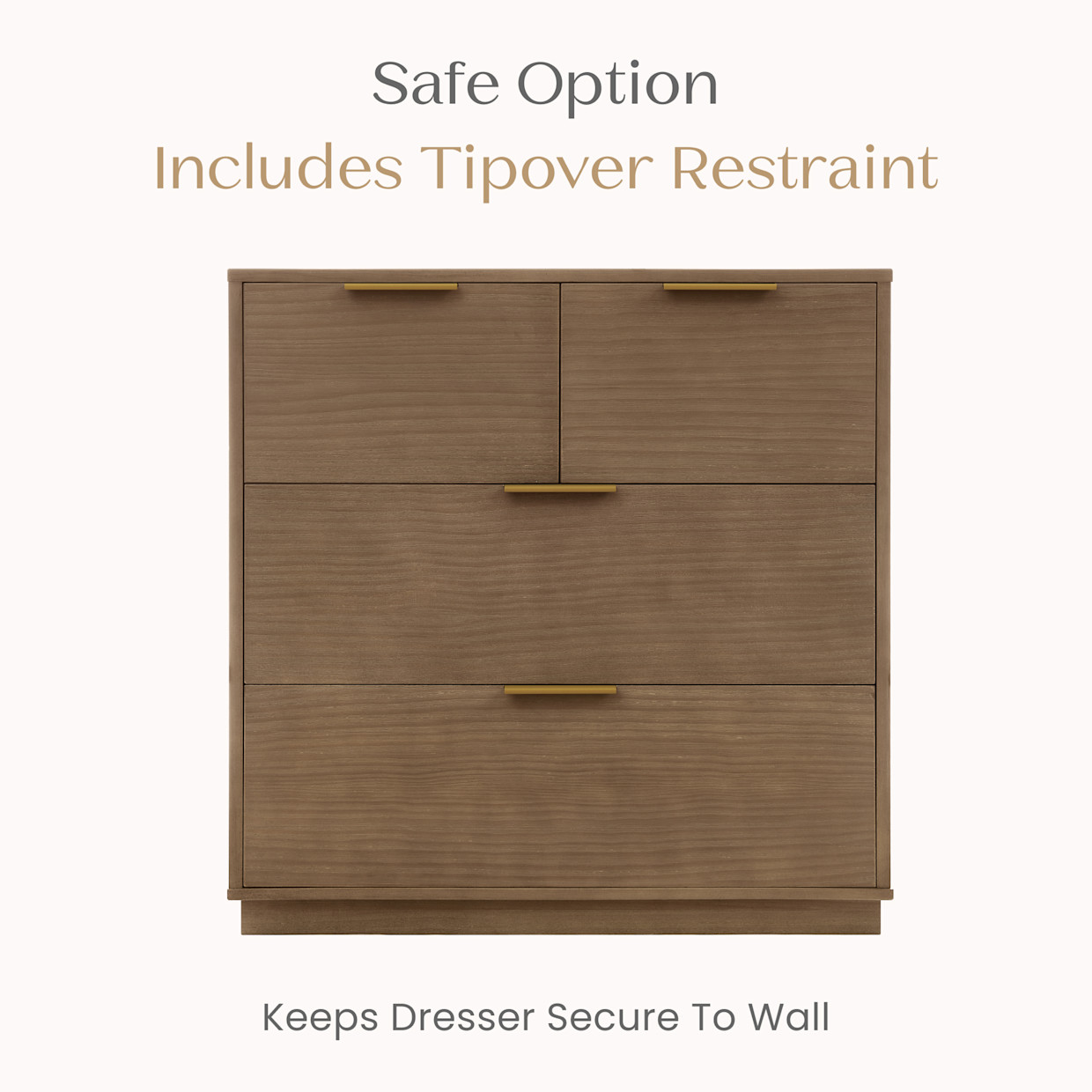 Delta Children Forever 4 Drawer Dresser with Changing Top and Interlocking Drawers - Aged Oak.