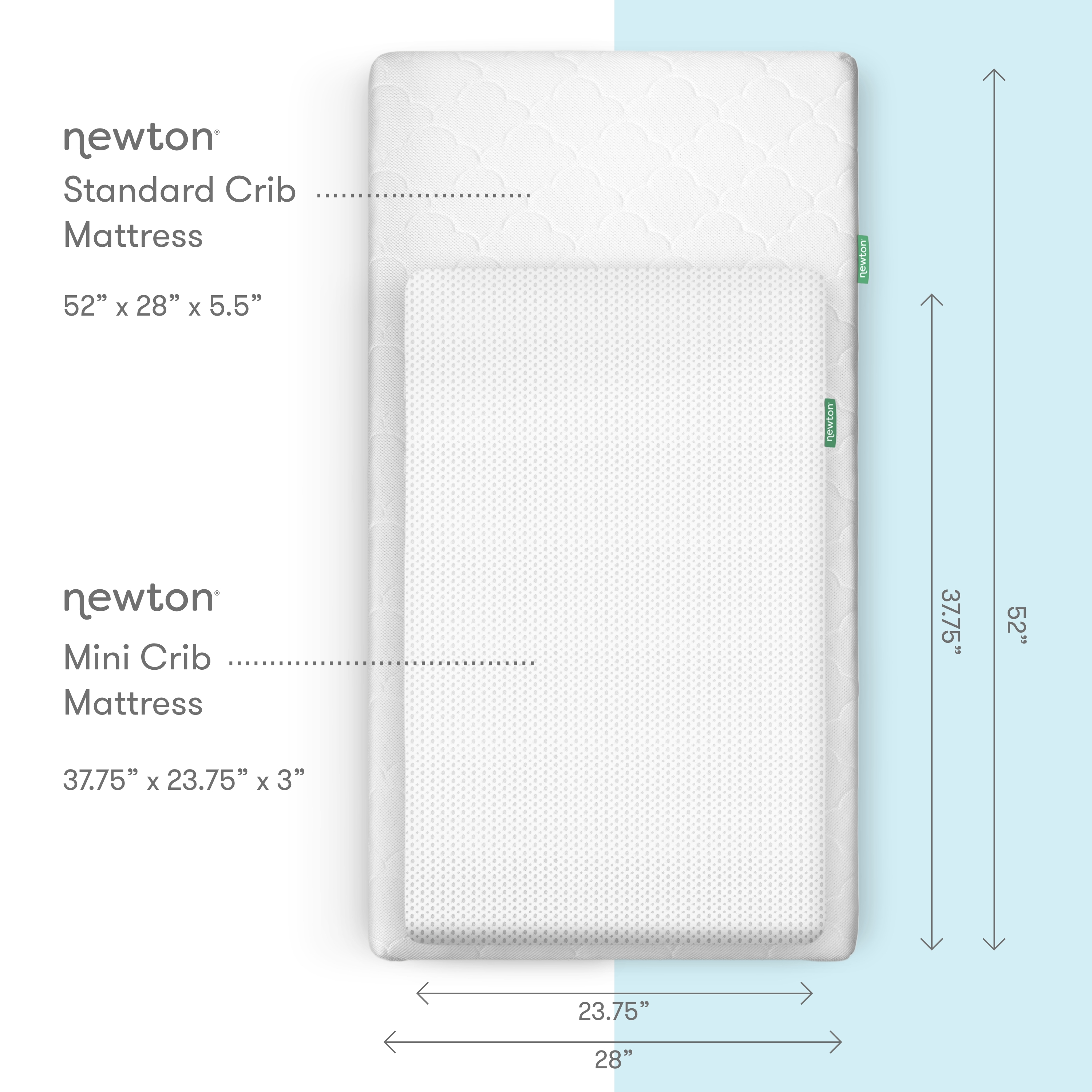Newton Baby Mini Crib Size Breathable Mattress.