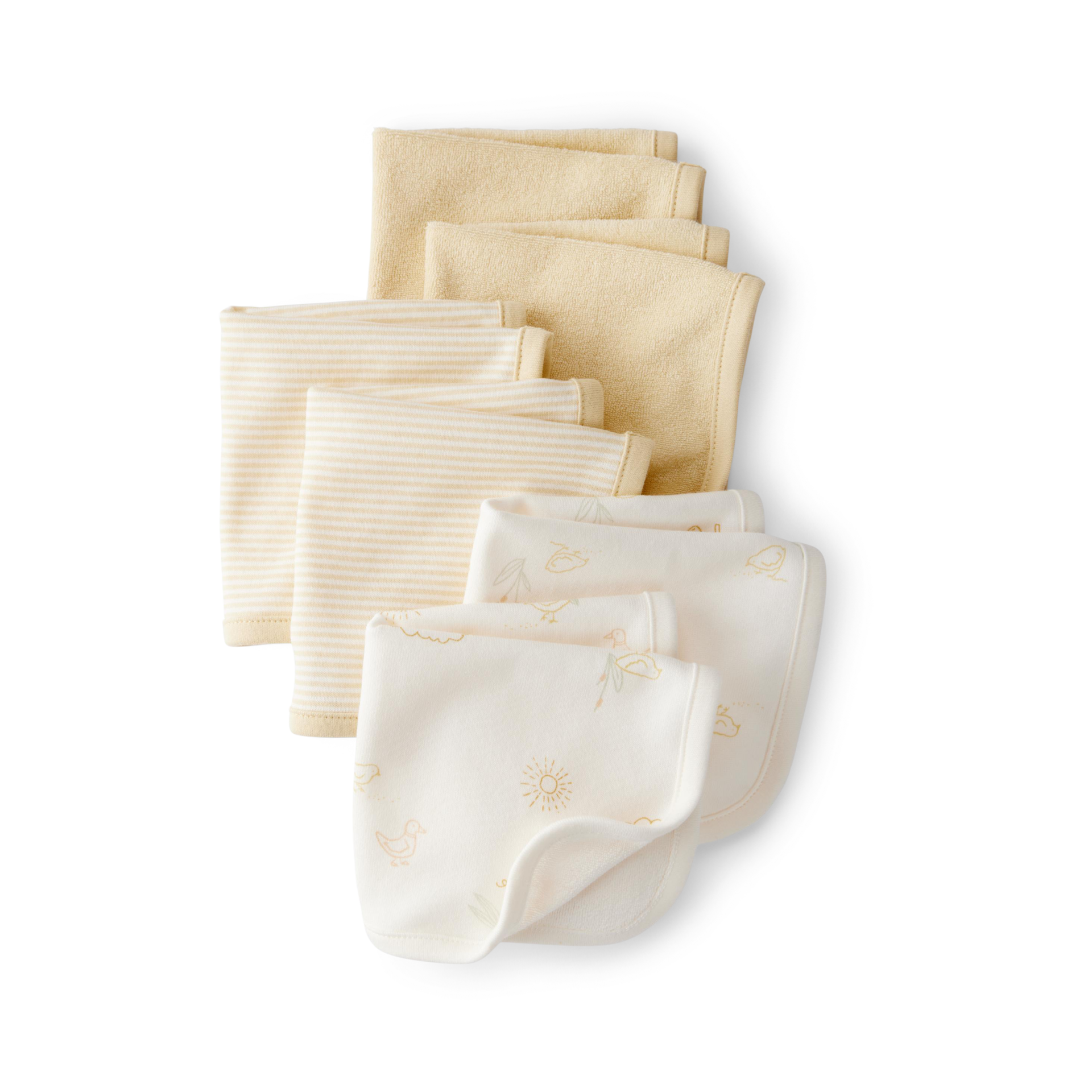 Carter's 6-Pack Organic Cotton Washcloths.