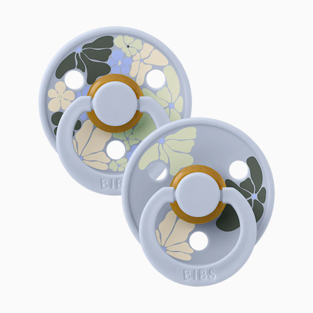 BIBS Studio Morning Bloom Colour Natural Rubber Pacificier (2-pack).