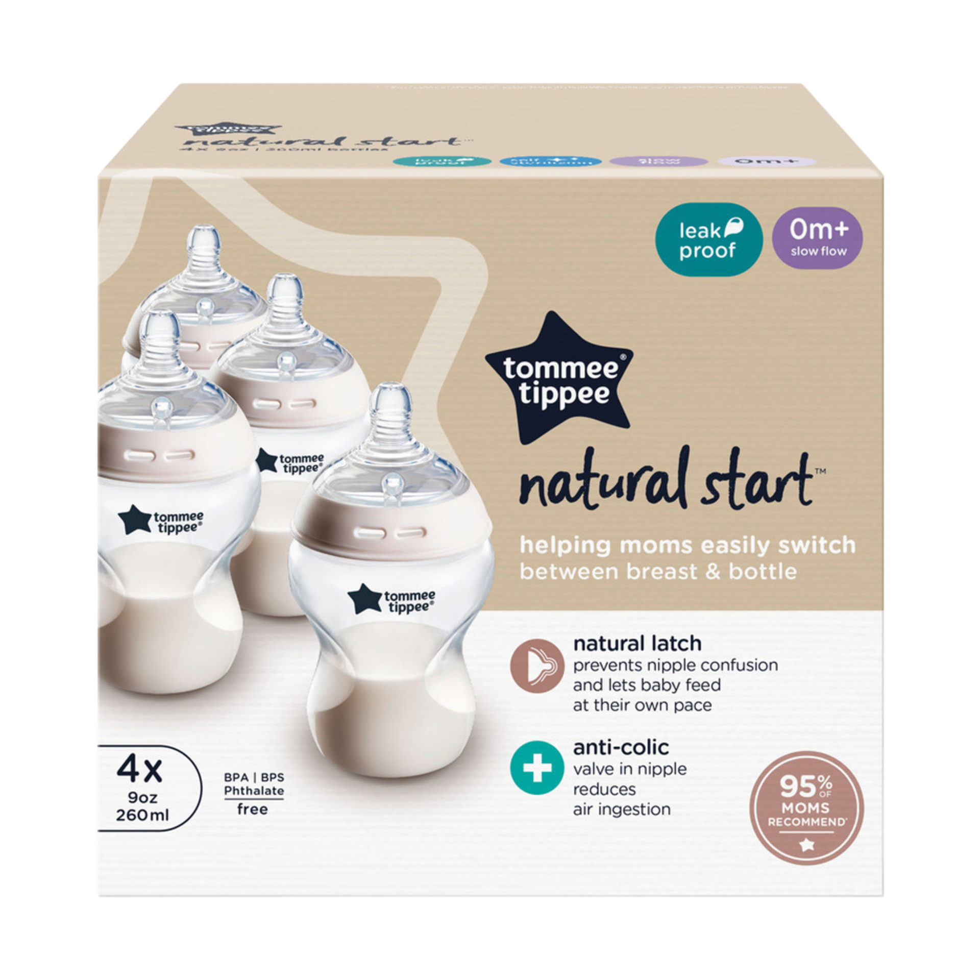 Tommee Tippee Natural Start Baby Bottles.