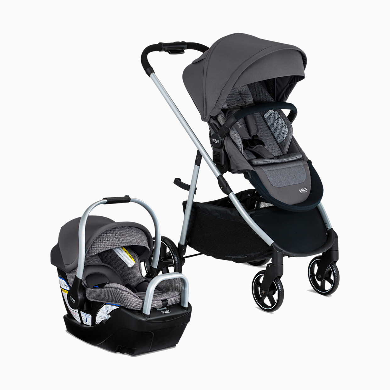 Britax Willow Grove SC Travel System - Pindot Stone.