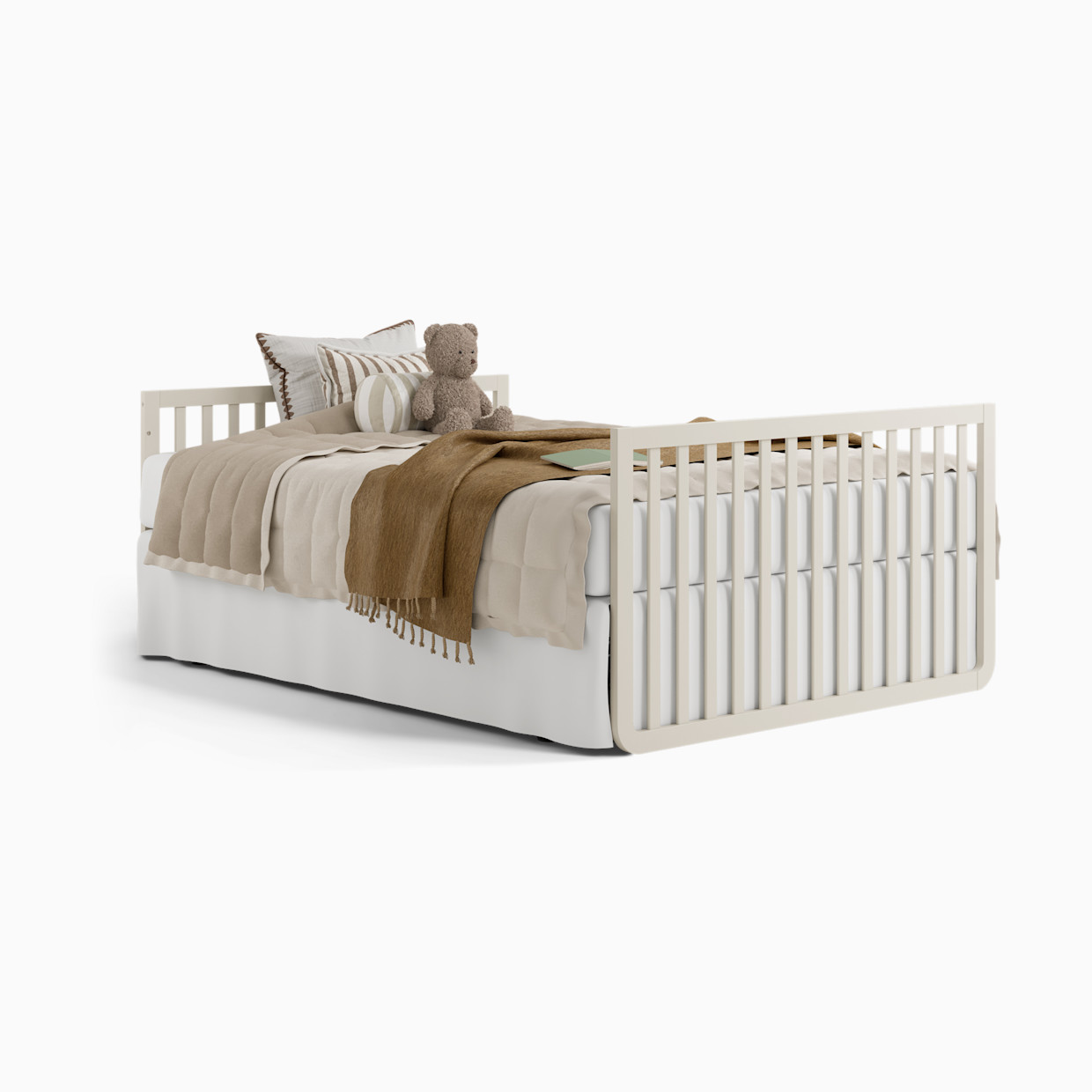 Storkcraft Amalfi Deluxe 5-in-1 Convertible Crib - Frosted Oat With Driftwood.