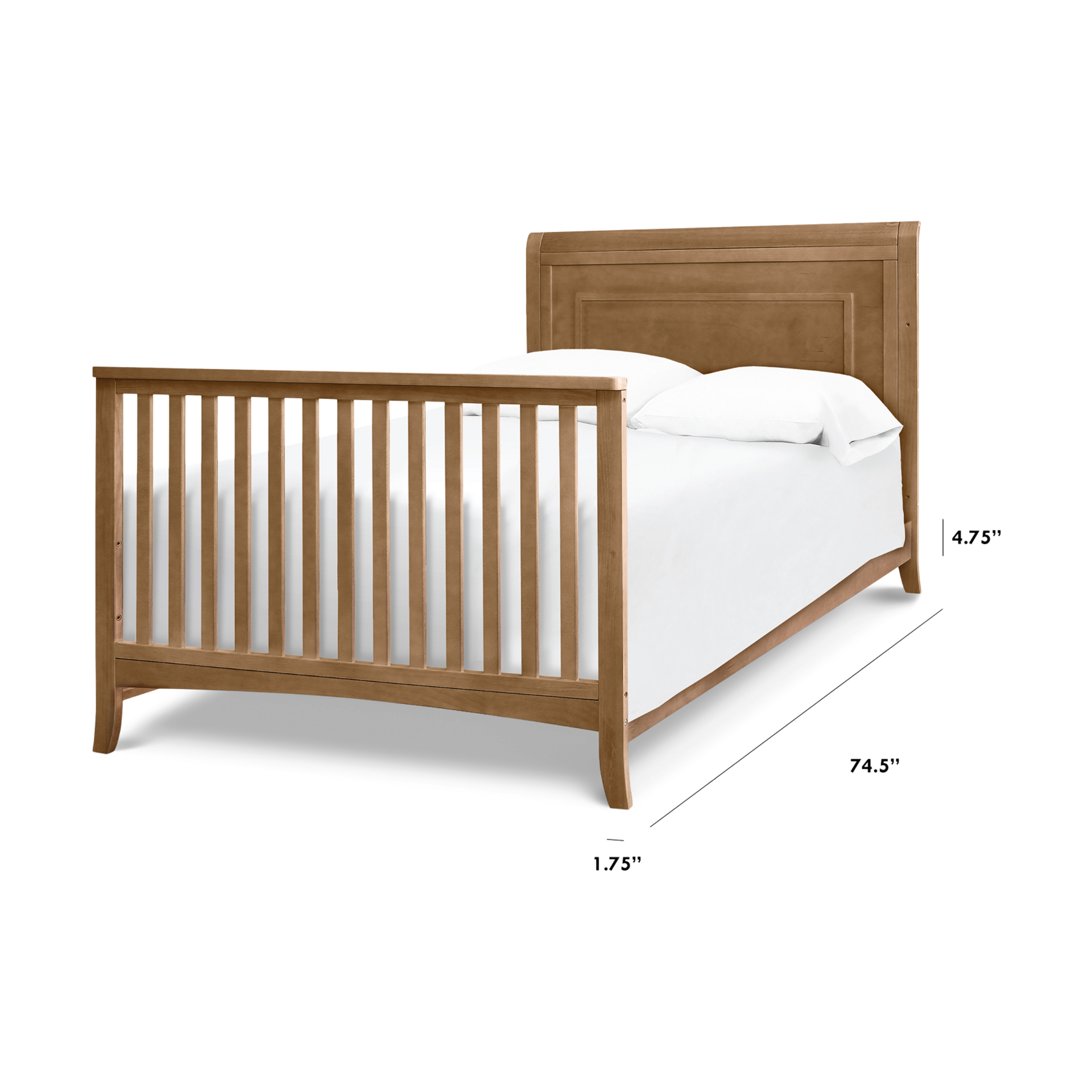 daVinci Twin/Full-Size Bed Conversion Kit (M5789) - Hazelnut.