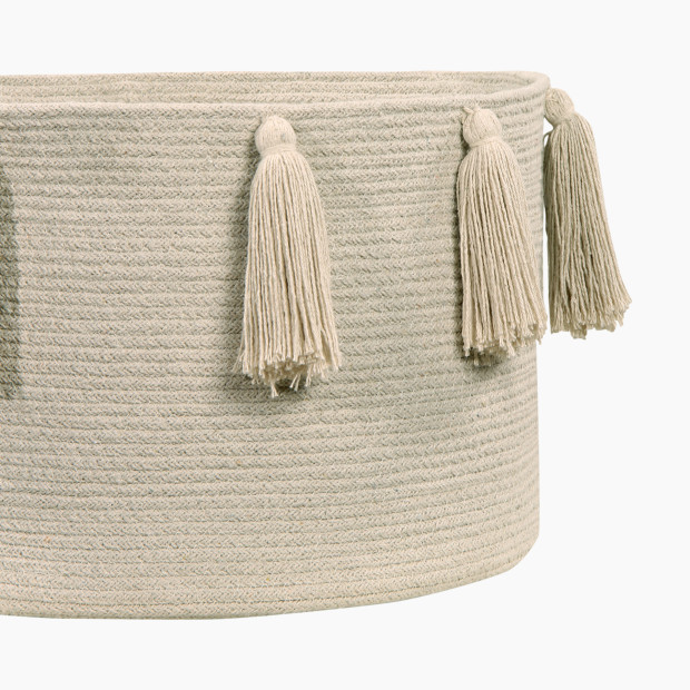 Lorena Canals Cotton Tassel Basket - Natural.