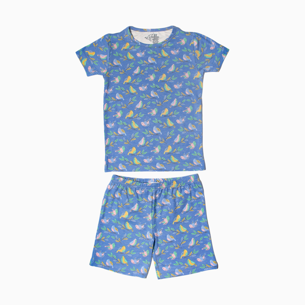 Copper Pearl Printed 2-Piece Short Sleeve Pajamas - Birdie, 18 Months.