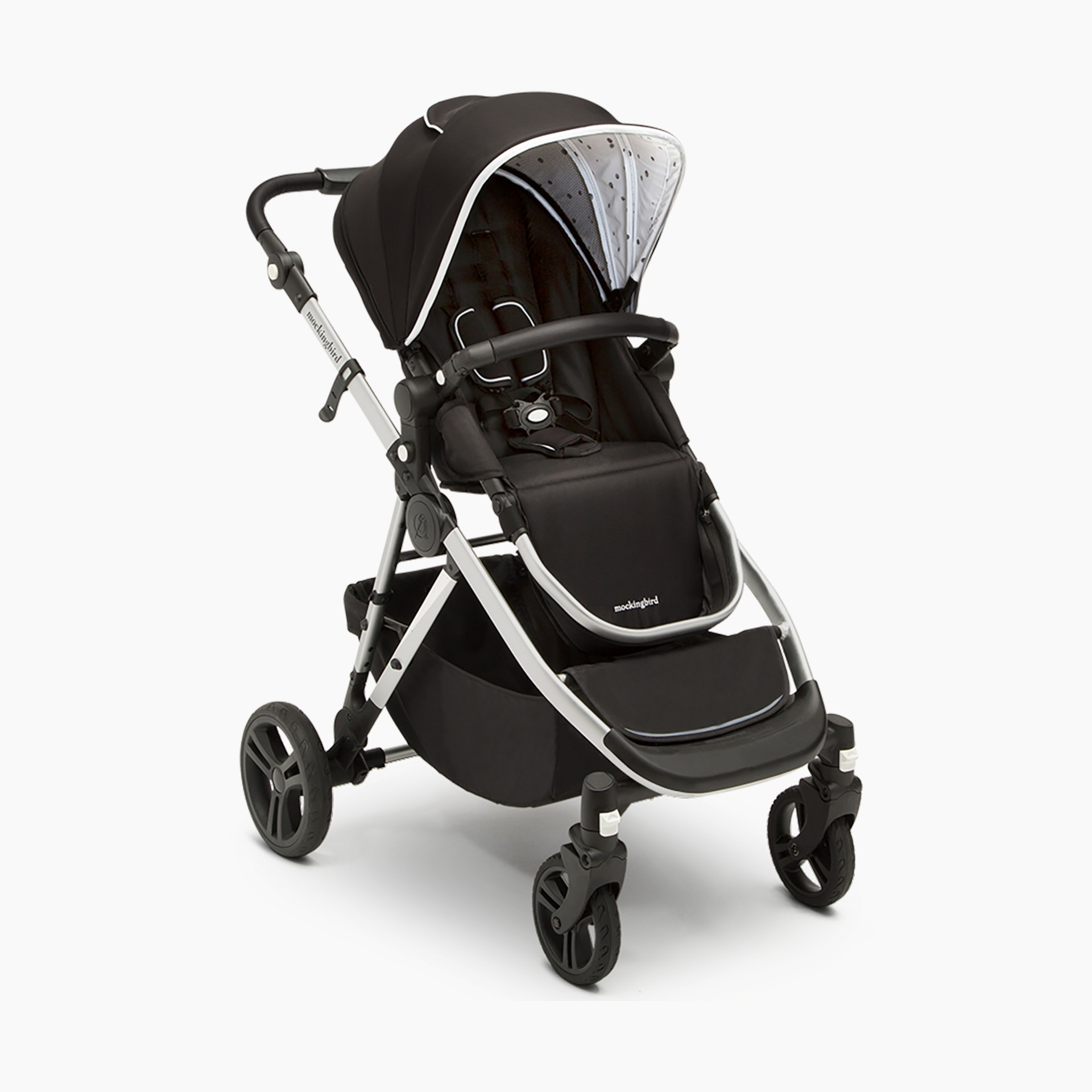 Mockingbird Single-to-Double Stroller Black/Watercolor