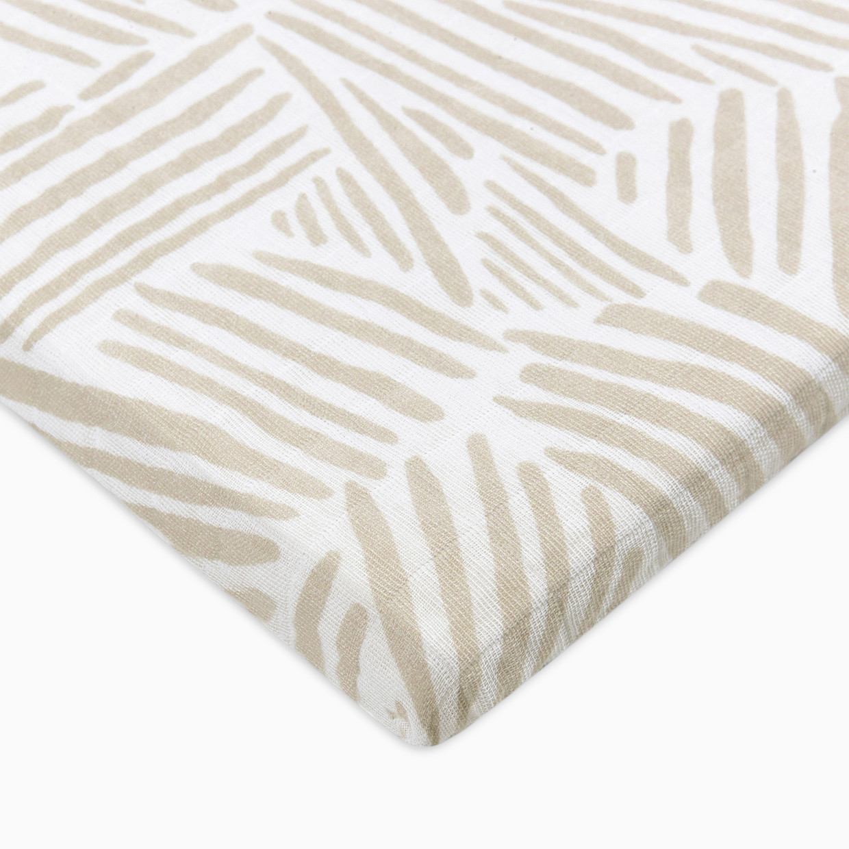 babyletto All-Stages Bassinet Sheet - Oat Stripe.