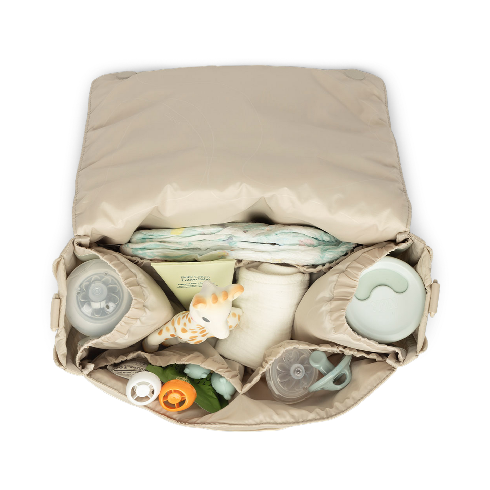 CALPAK Convertible Stroller Caddy Crossbody - Oatmeal.