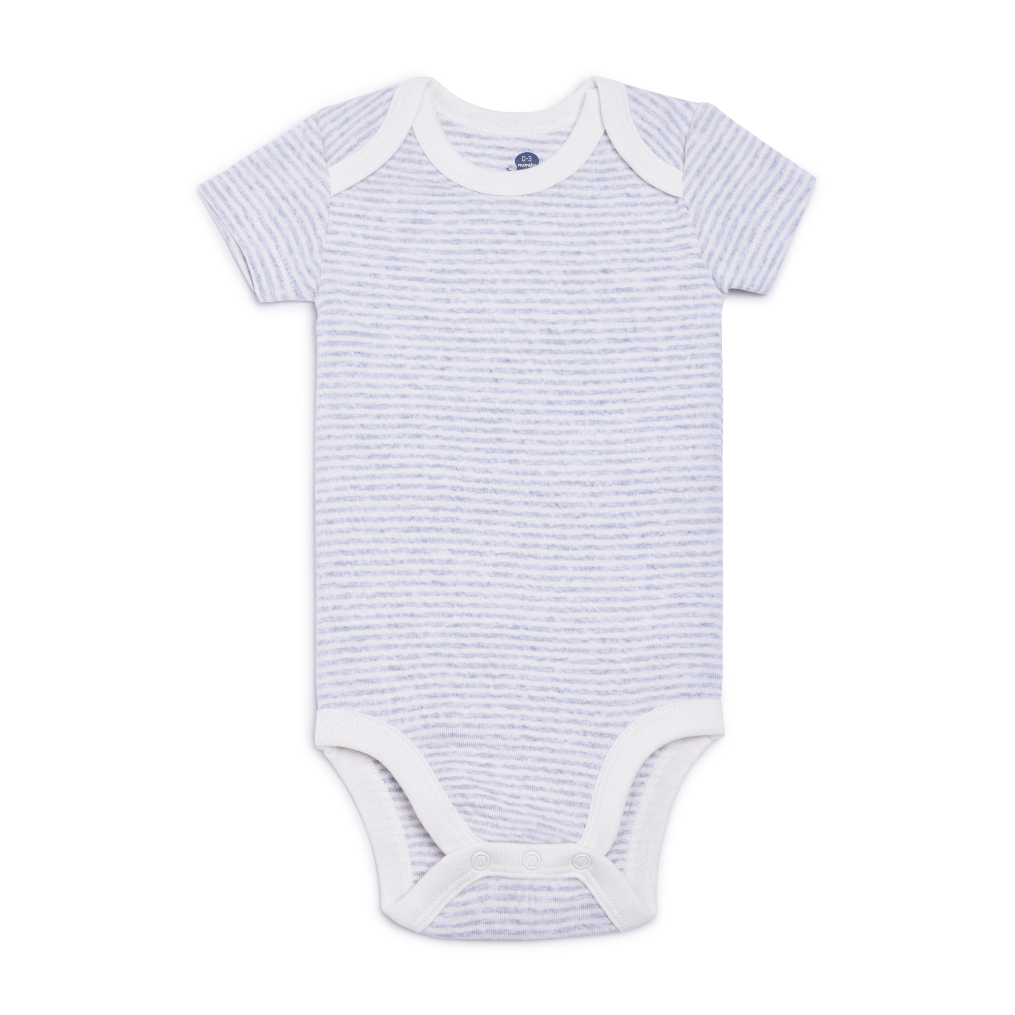 Small Story Short Sleeve Bodysuit Solid (5 Pack) - Grey, 0-3 M.