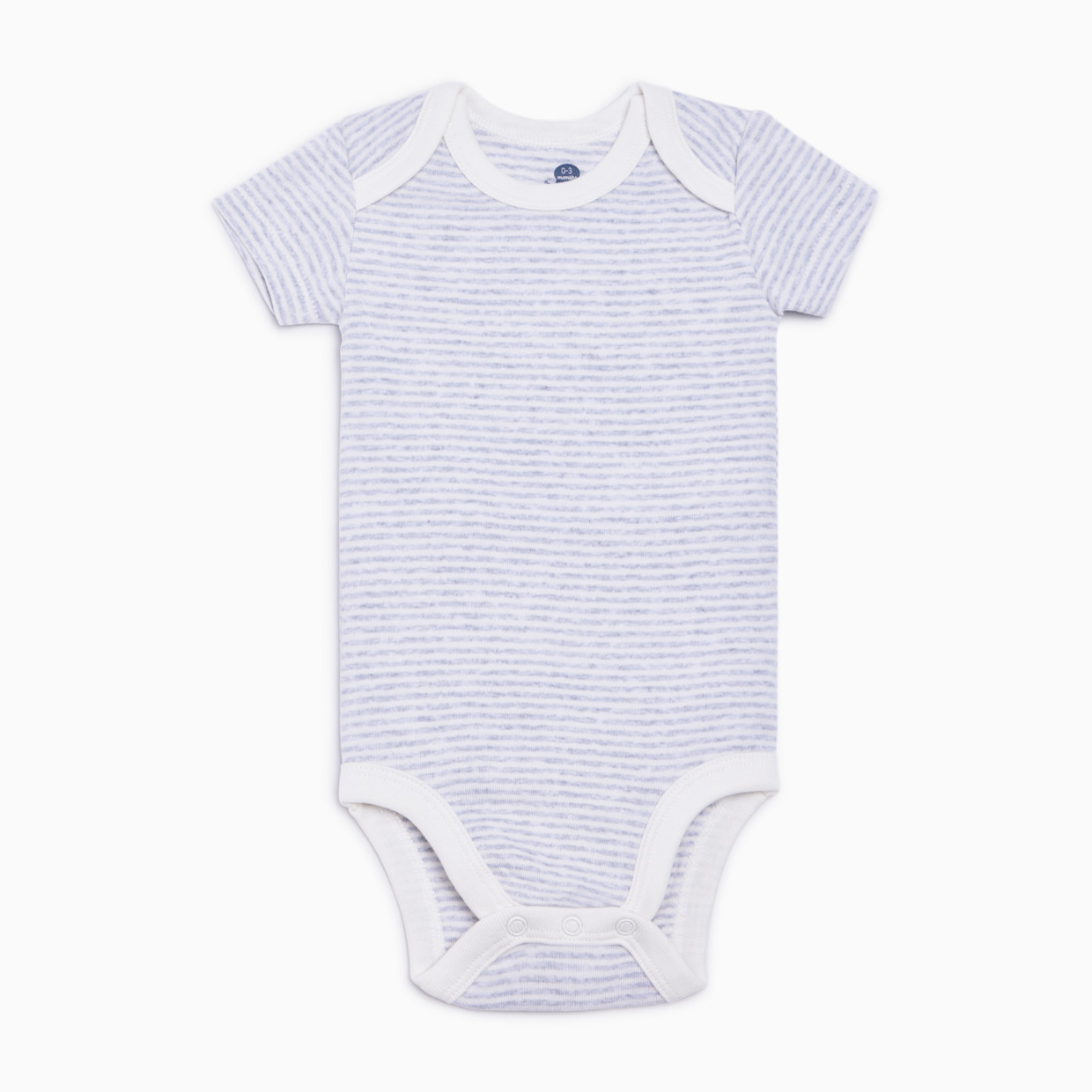 Small Story Organic Cotton Short Sleeve Printed Bodysuit (5 Pack) - Grey, 0-3 M.