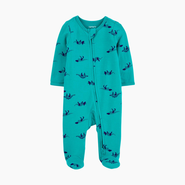 Carter's Dinosaur 2-Way Zip LENZING ECOVERO Sleep & Play Pajamas - Blue, Nb.