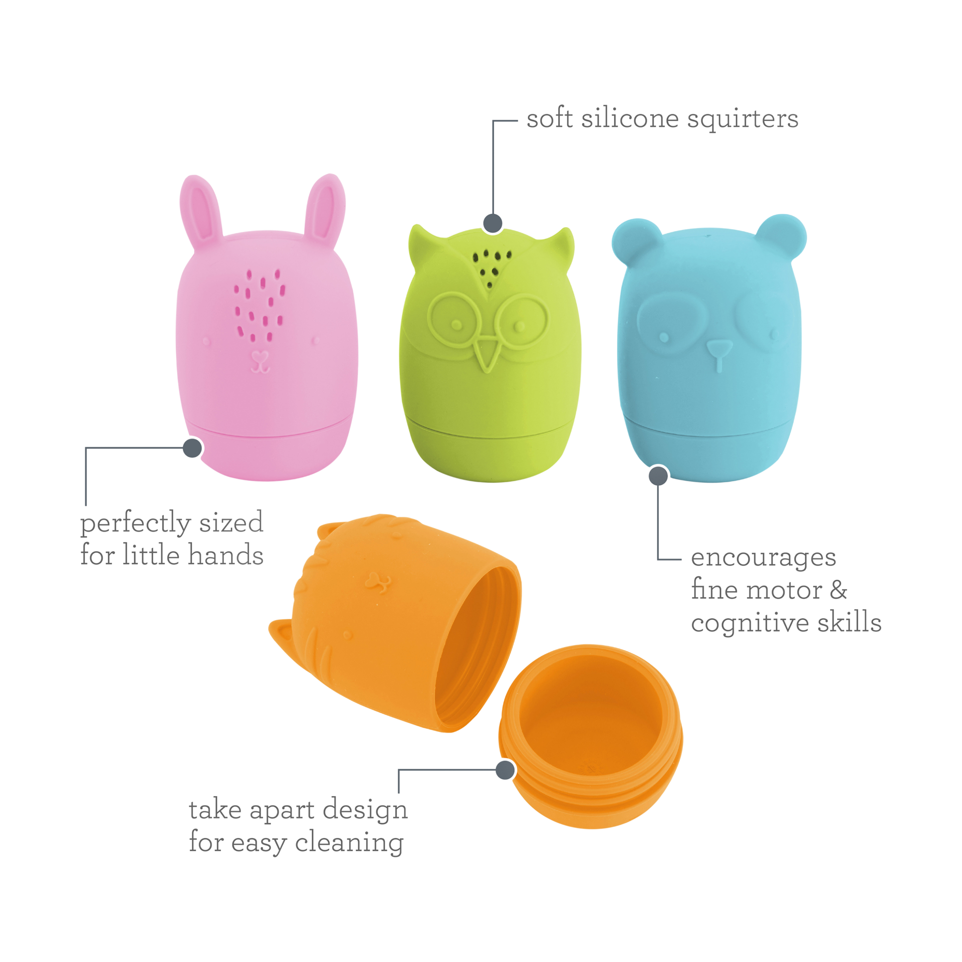 Infantino Easy Clean Bath Squirters Playset.