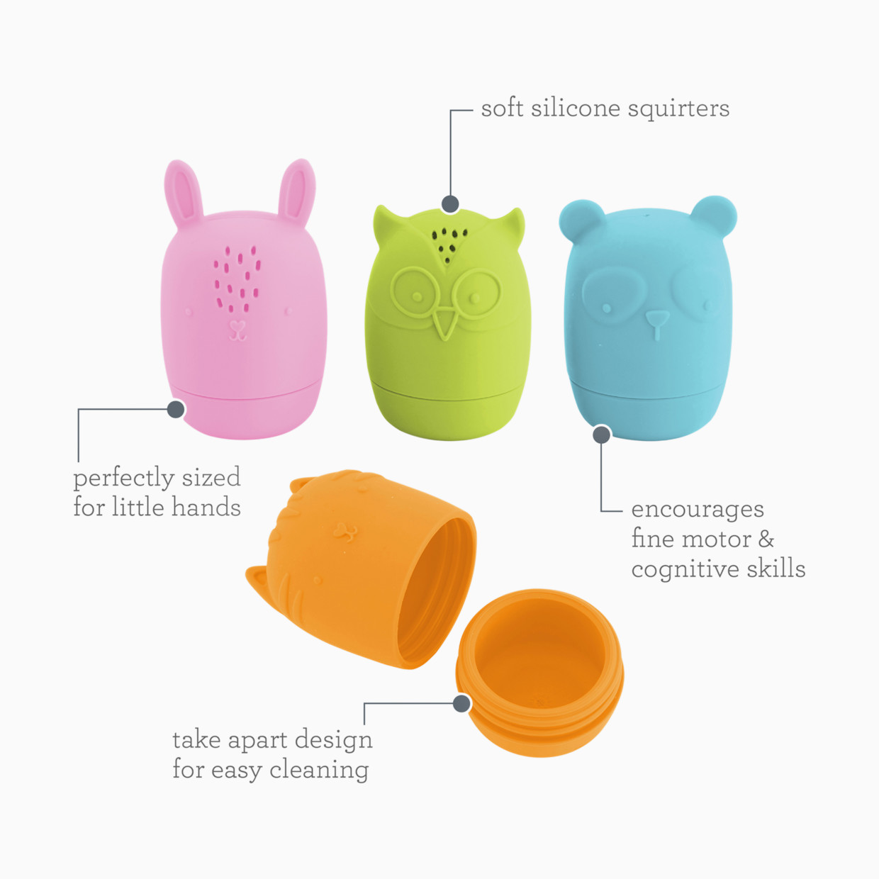 Infantino Easy Clean Bath Squirters Playset.