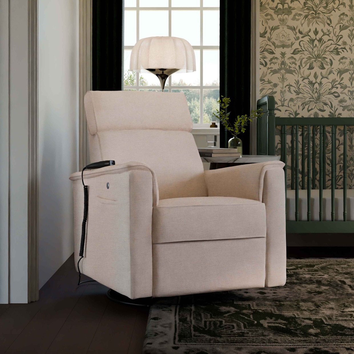 Namesake Willa Deluxe Power Recliner and Swivel Glider - Performance Beach Eco-Weave.