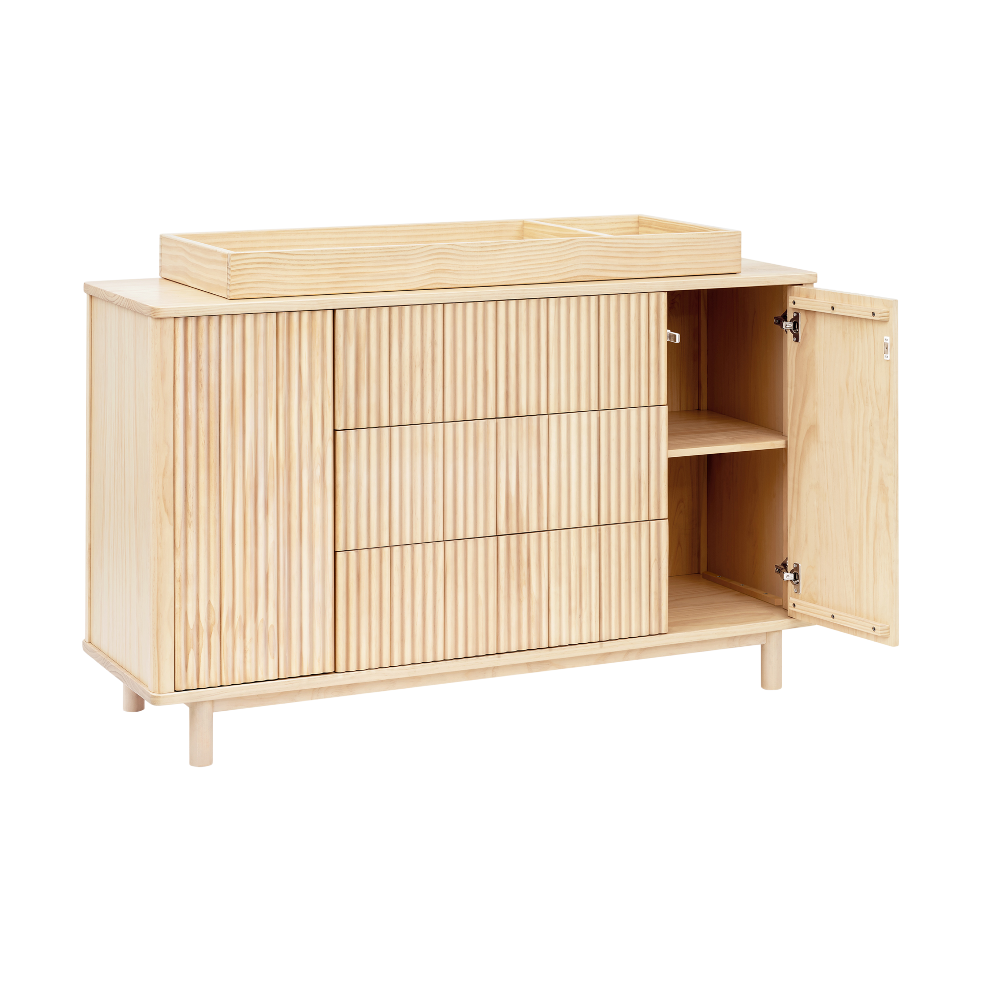 babyletto Pogo Tambour Assembled Dresser - Blonde.