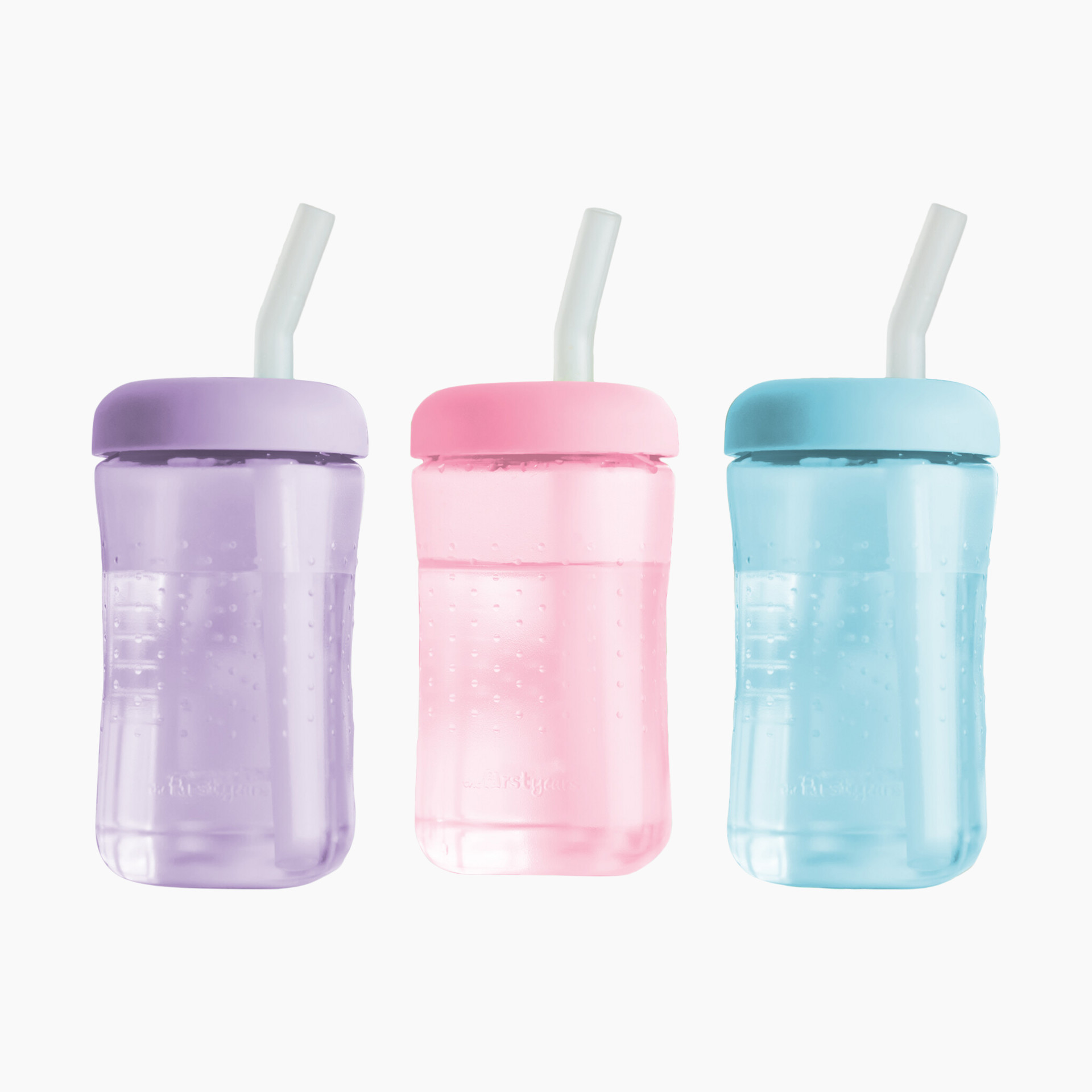 The First Years Squeeze Sip Straw Trainer Cup Pink, Purple