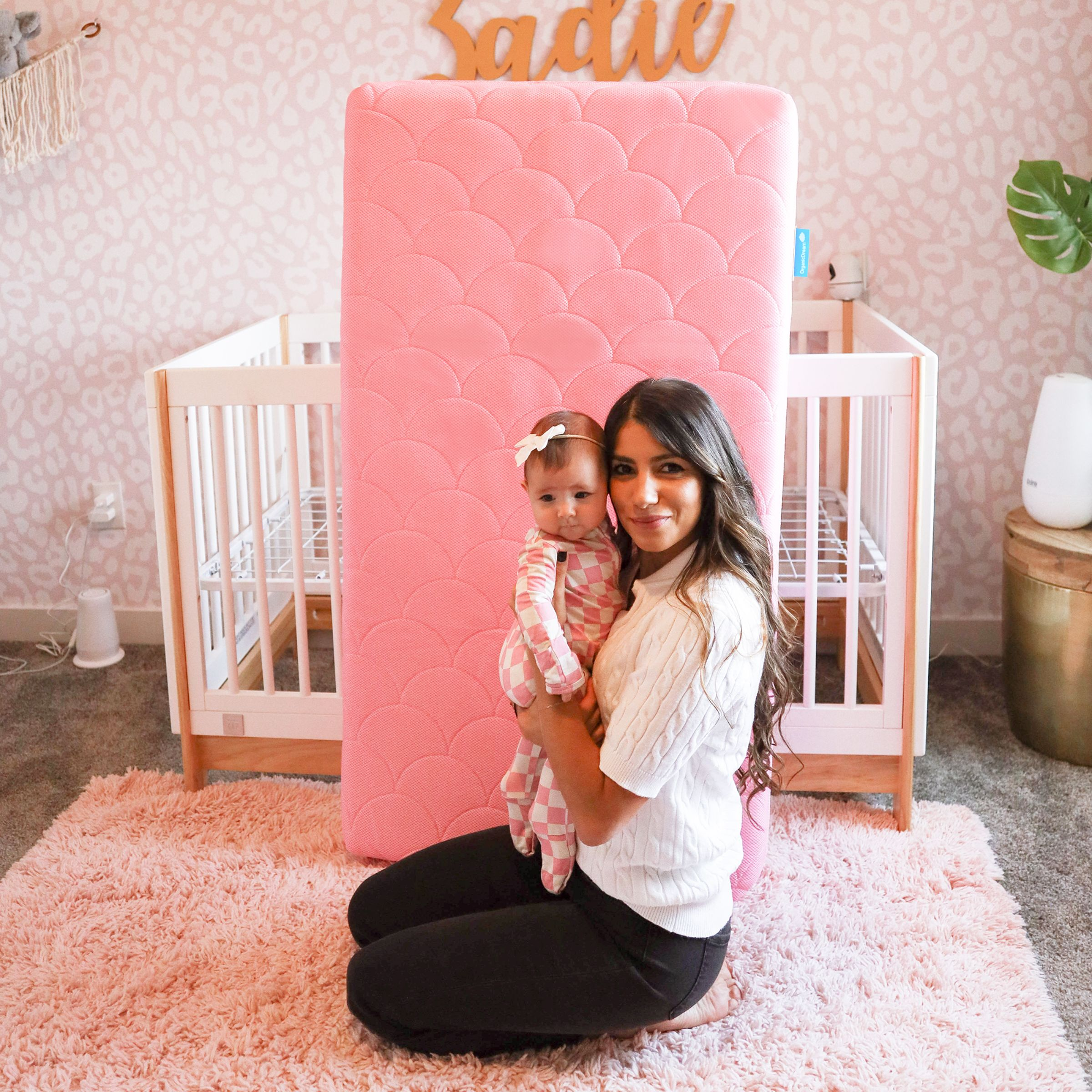 Organic Dream ComfortCloud 2-Stage Crib Mattress - Pink.