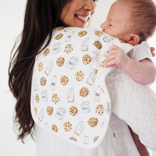 Copper Pearl Printed Burp Cloth Set - Chip.