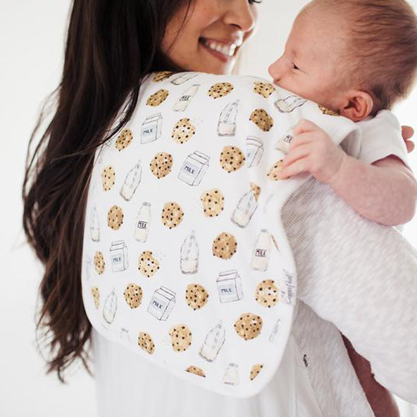 Copper Pearl Printed Burp Cloth Set - Chip.
