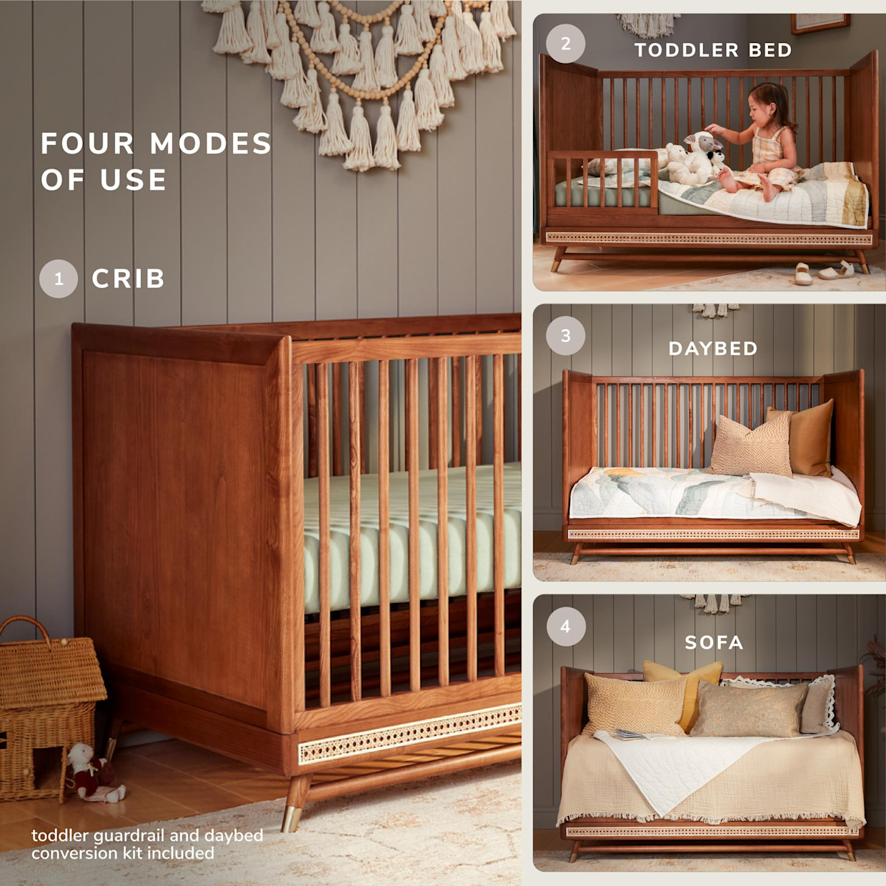 Maxi-Cosi Kindred Everheart Crib - Natural Heritage.