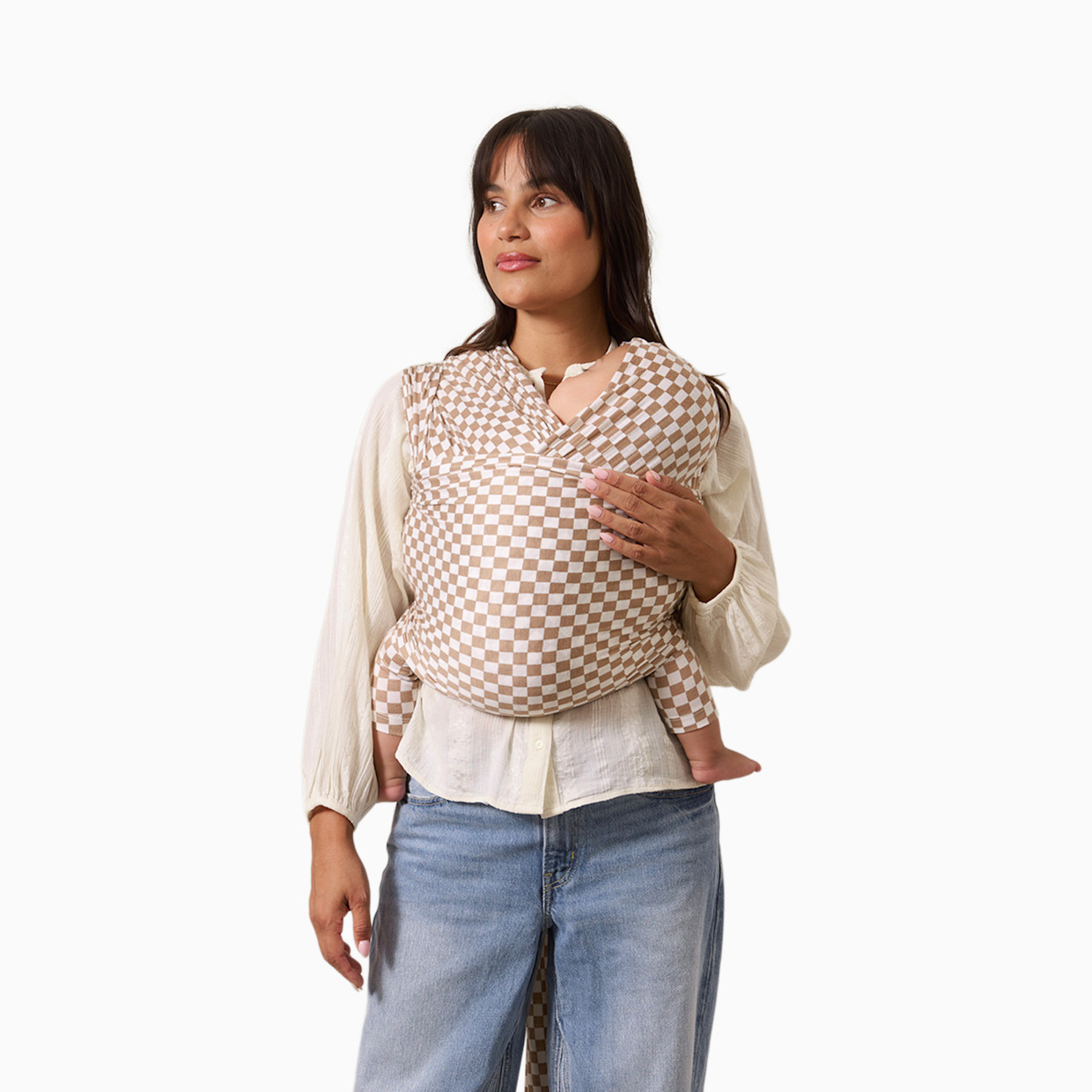 Solly Baby Wrap Carrier - Almondine Chequer.