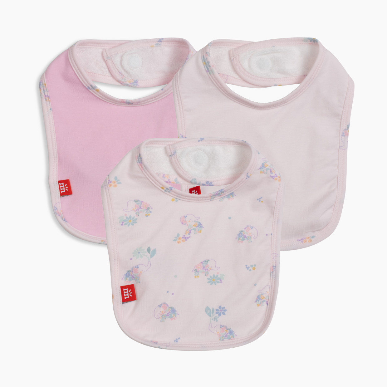 Magnetic Me Modal 3 Pack Bibs - Forget Me Not, One Size.
