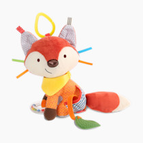 Skip Hop Bandana Buddies Baby Activity and Teething Toy with Multi-Sensory Rattle and Textures, Fox