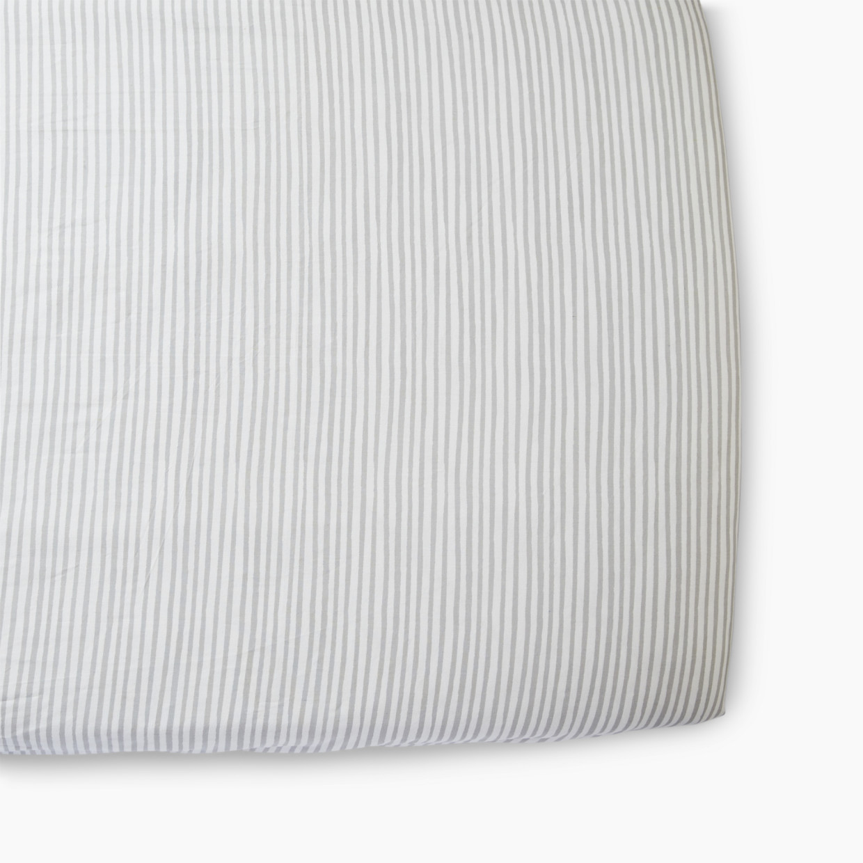 Pehr Stripes Away Organic Cotton Crib Sheet - Pebble Grey.