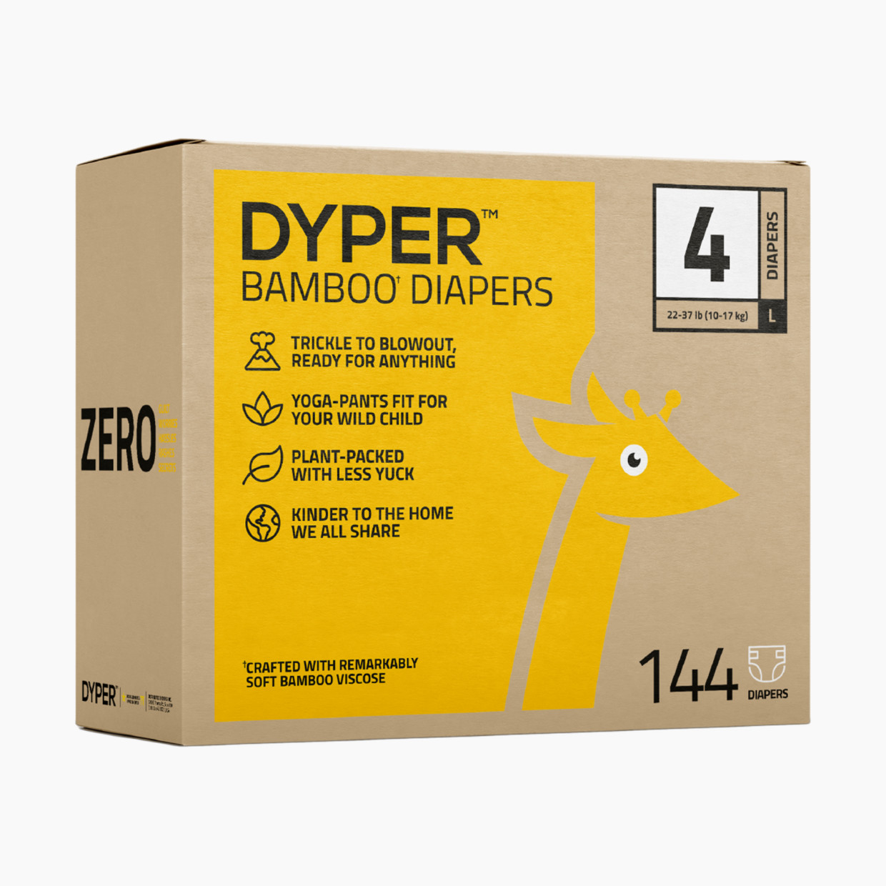 DYPER Bamboo Viscose Baby Diapers - Size 4, 6.