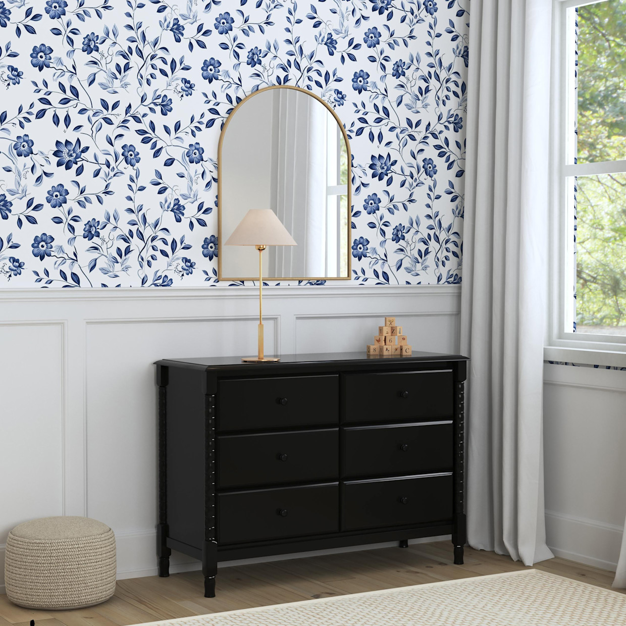 daVinci Jenny Lind Spindle 6-Drawer Dresser - Ebony.