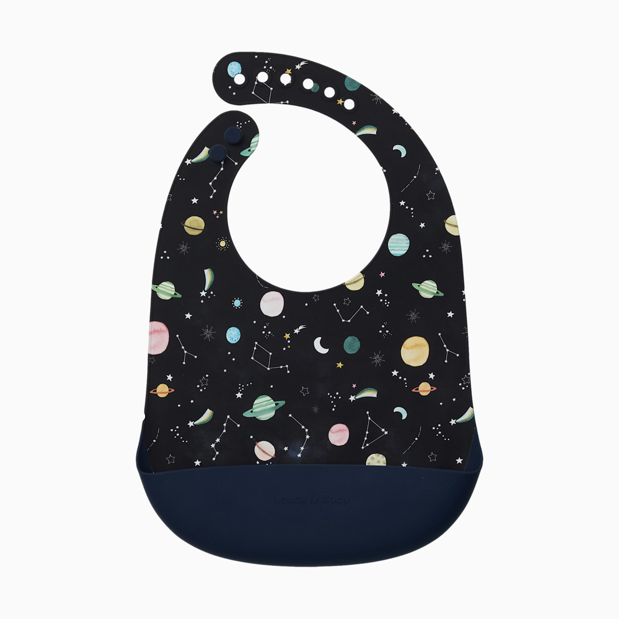 Loulou Lollipop Silicone Printed Bib 2.0 - Planets.