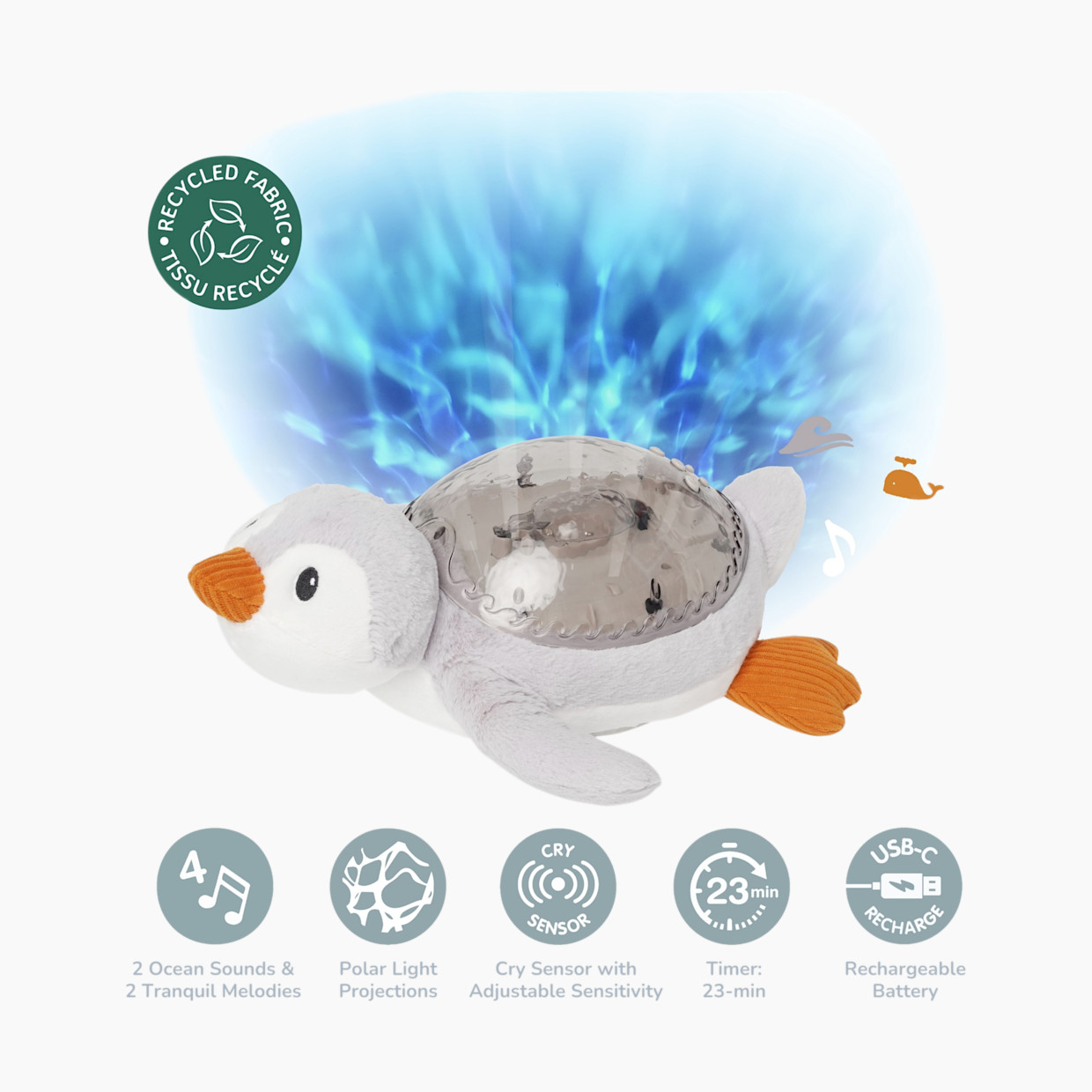 Cloud B Tranquil Penguin - Grey.