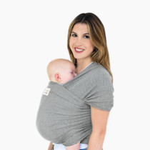 KeaBabies Baby Wrap Carrier - All in 1 Original Baby Carrier Newborn to Toddler Sling, Easy to Wear, Hands Free Bonding, Lightweight, Breathable Infant Wraps (Classic Gray)