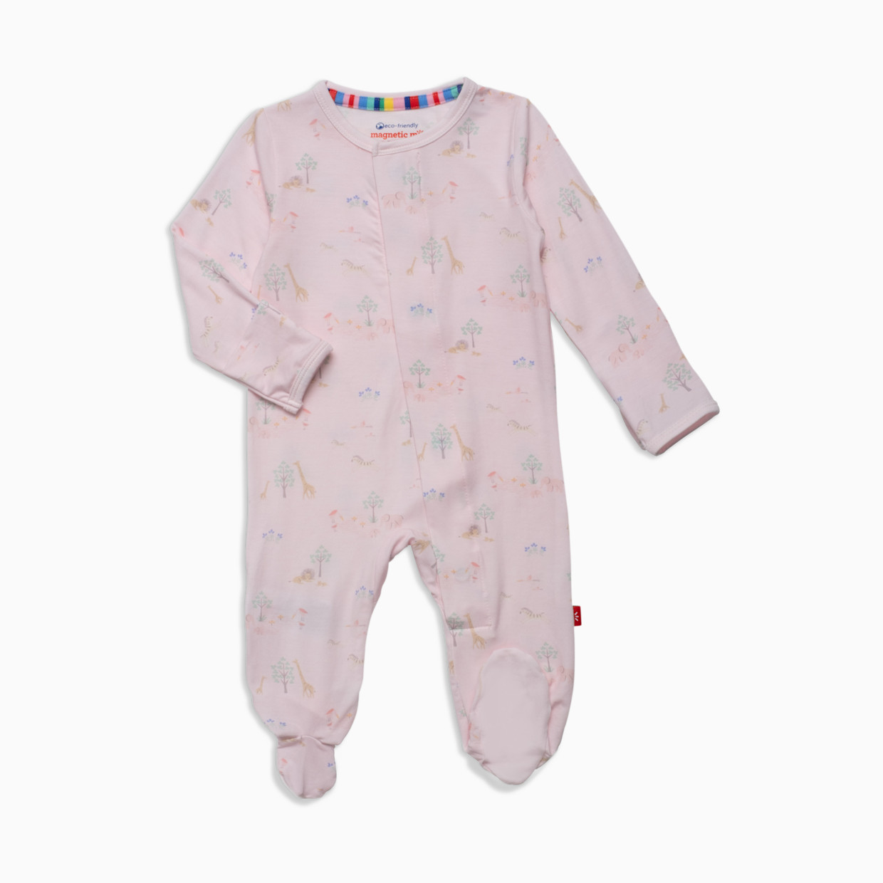 Magnetic Me Modal Magnetic Footie - Serene Safari-Pink, 0-3 M.