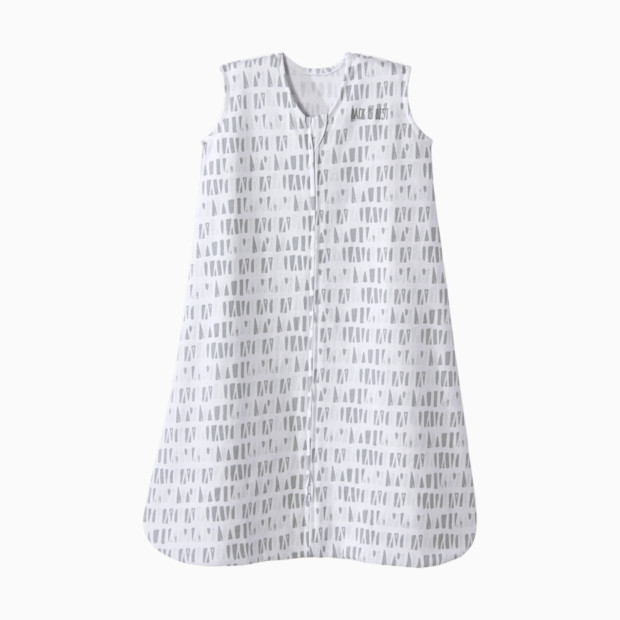 Halo SleepSack Wearable Blanket Cotton - Grey Squares & Triangels, Medium.