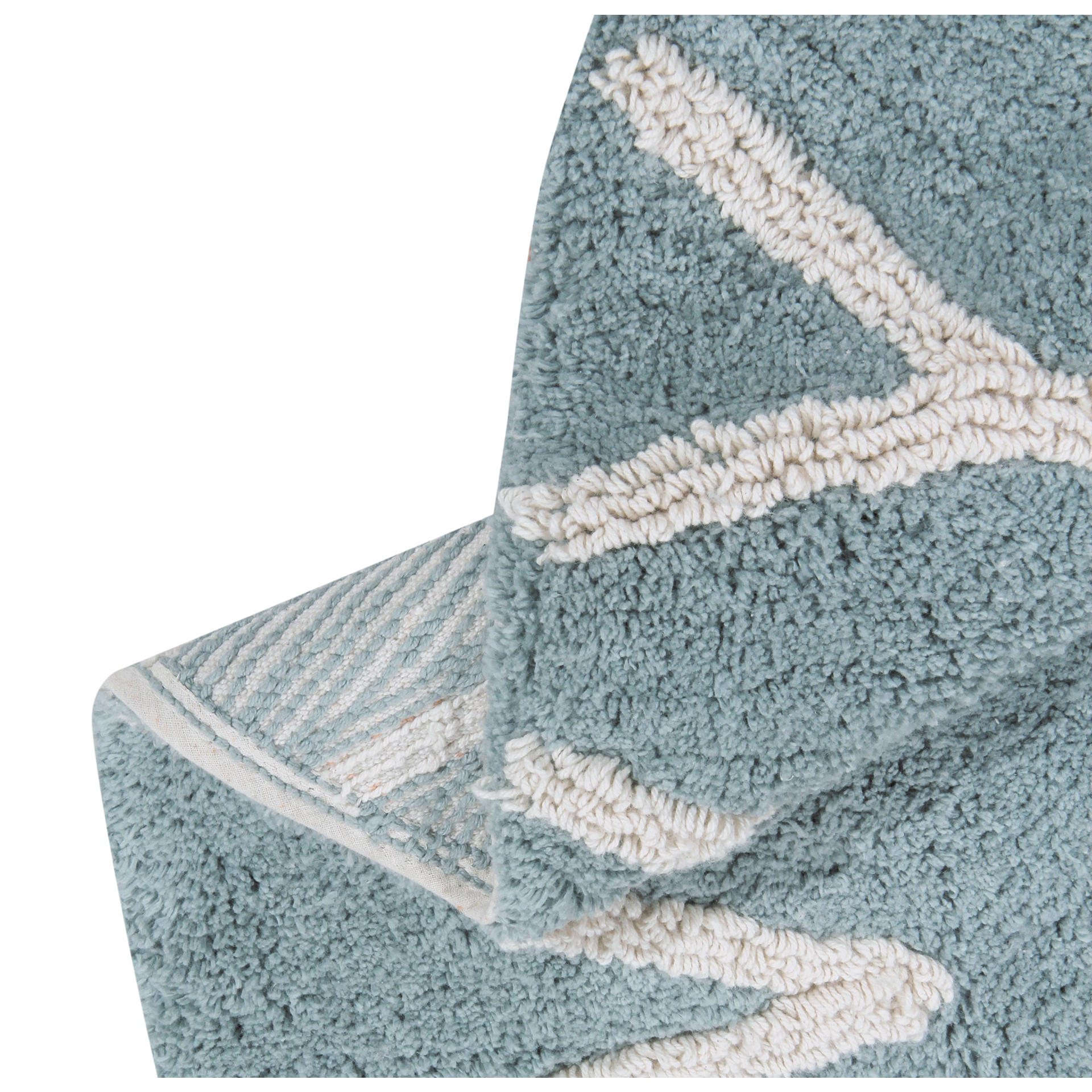 Lorena Canals Round ABC Washable Rug Vintage Blue Natural, 5' Round