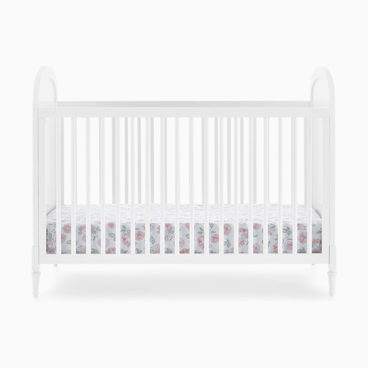 Delta Children Madeline 4-in-1 Convertible Crib - Bianca White/Textured Almond.